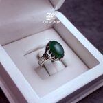 انگشتر نقره مردانه عقیق سبز