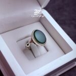 انگشتر نقره مردانه عقیق سبز