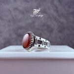 انگشتر نقره مردانه عقیق سرخ