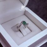 انگشتر نقره زنانه زمرد زامبیا
