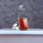 انگشتر نقره مردانه عقیق یمنی