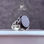 انگشتر نقره مردانه عقیق مشکی