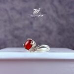 انگشتر نقره زنانه عقیق سرخ