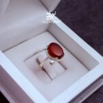 انگشتر نقره زنانه عقیق سرخ