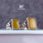ست انگشتر زنانه مردانه عقیق زرد شرف الشمس کد 107