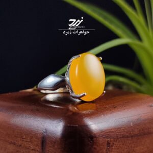 انگشتر نقره زنانه عقیق زرد شرف الشمس کد 122
